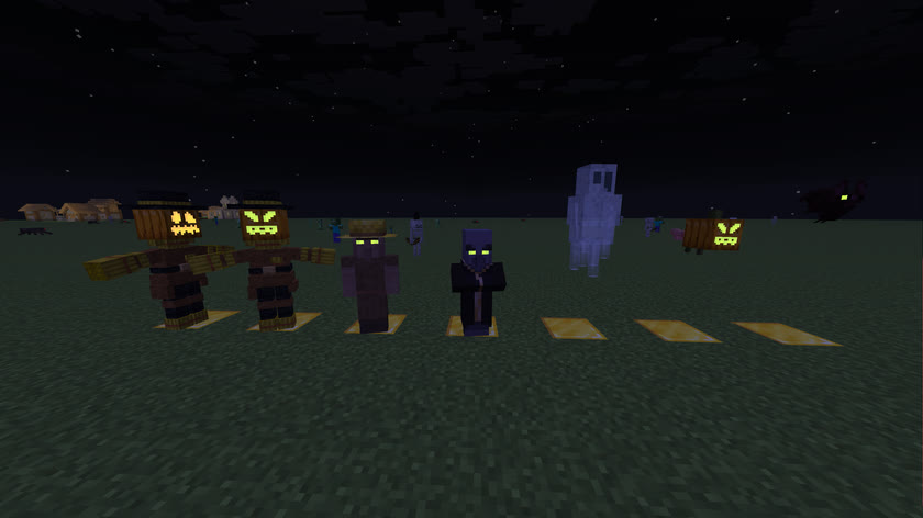 All the creatures of Seasonal side by side